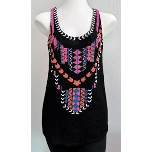 EUC BEAUTIFUL Mara Hoffman Beaded Embellish Racerback Tank Sz Small - A FIND!!!